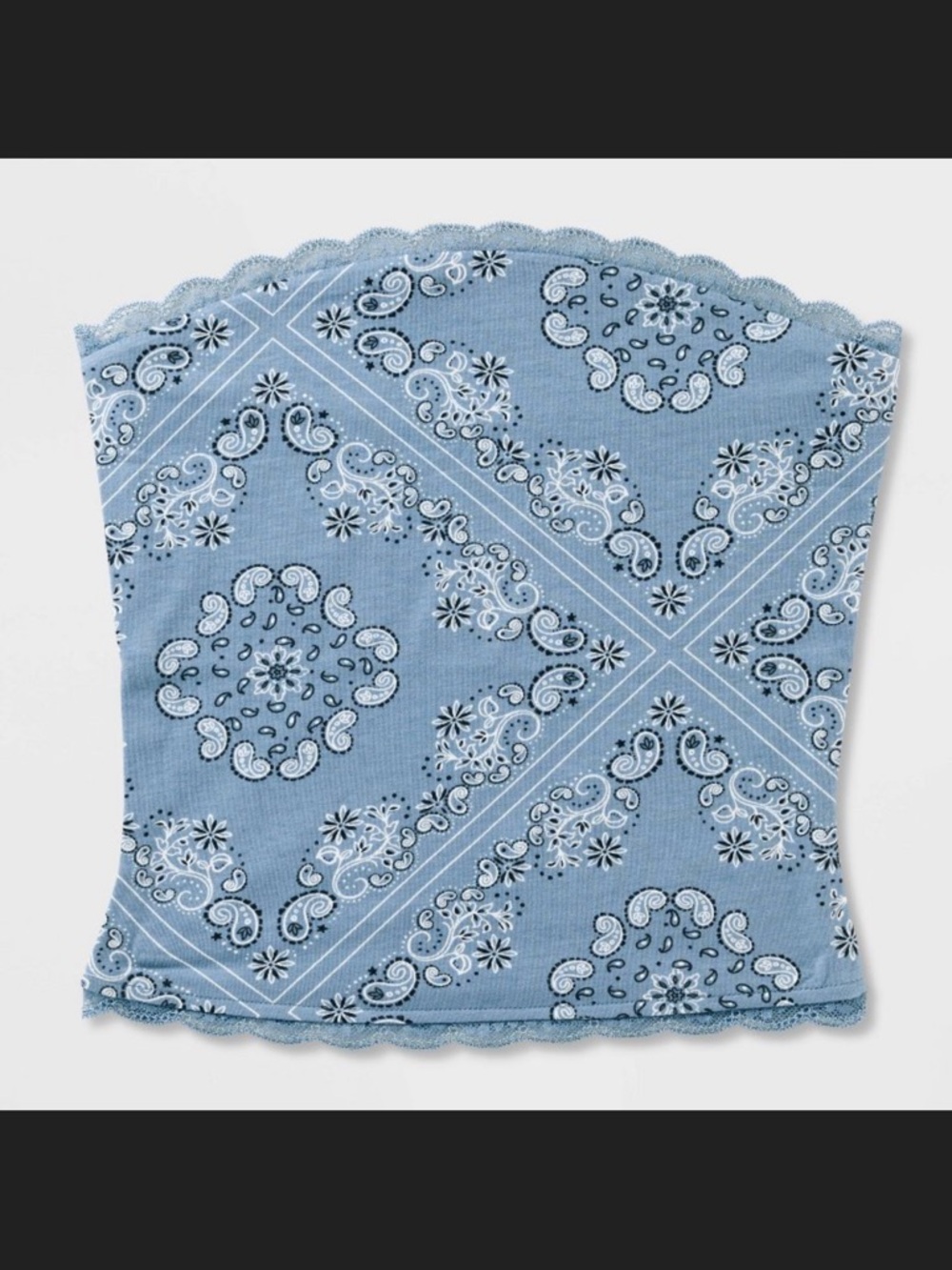 Wild Fable Light Blue Bandana Print Tube Top L